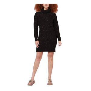 Black Tape Women's Seam Sweater Dress Unlined Trim Pullover Starry Night Size S